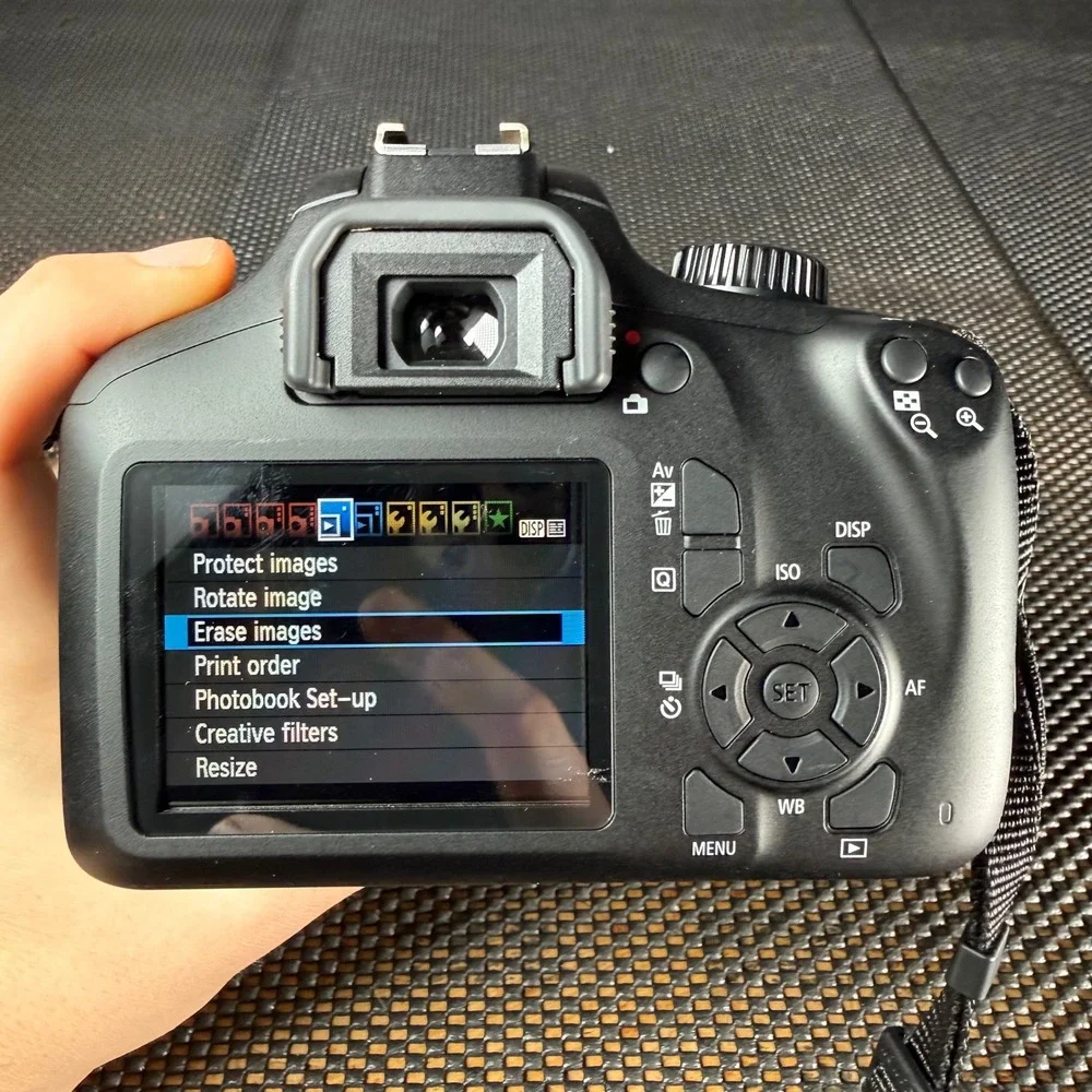 Canon EOS 4000D DSLR Camera Black with 18-55mm Lens, New Battery, SD Card Bundle